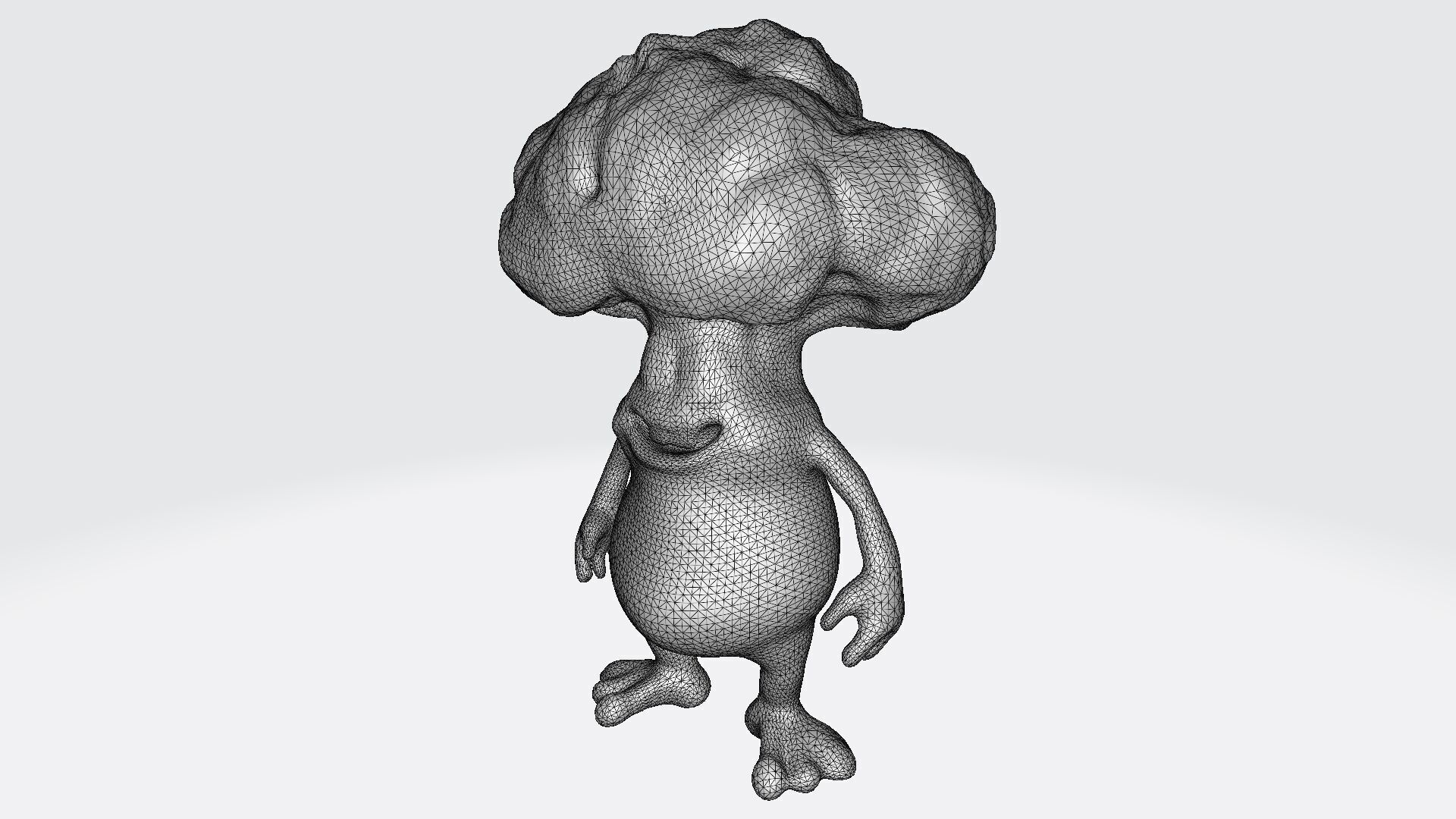 3d Broccoli Monster Cartoon High Render 3D model_7