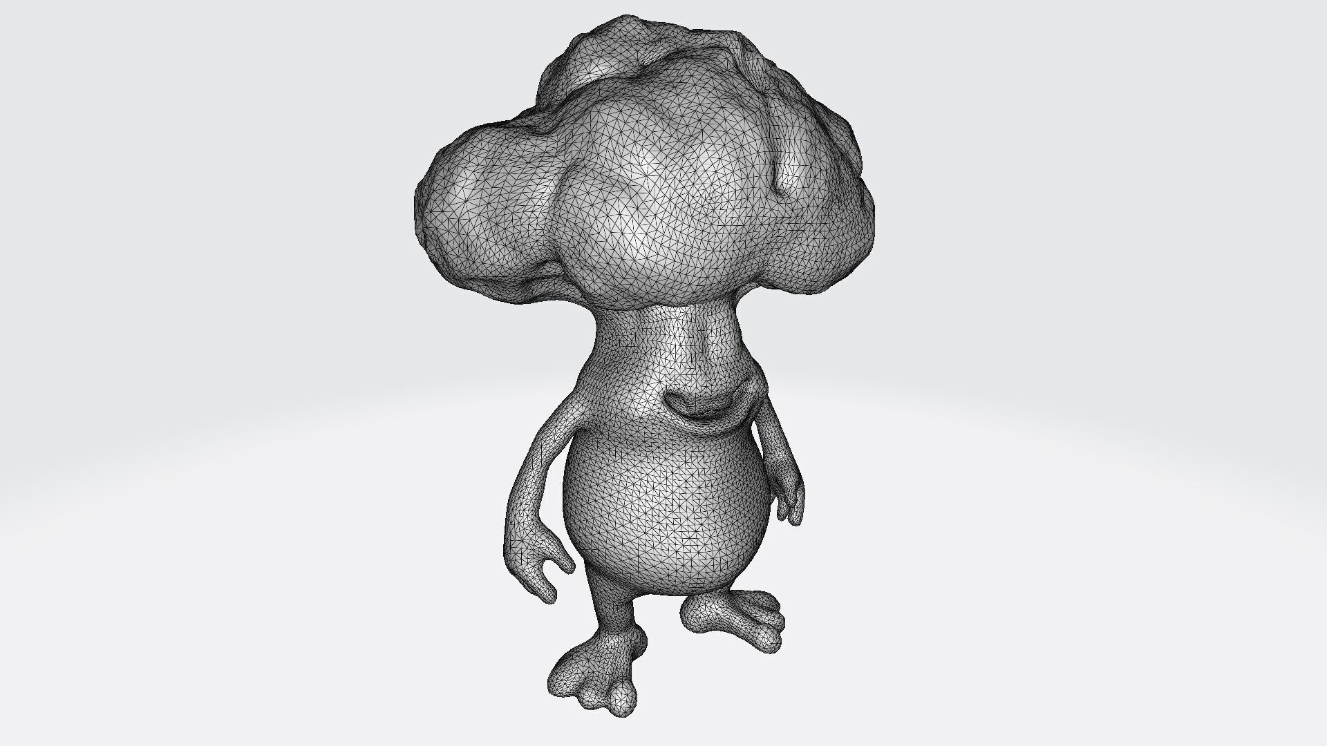 3d Broccoli Monster Cartoon High Render 3D model_6