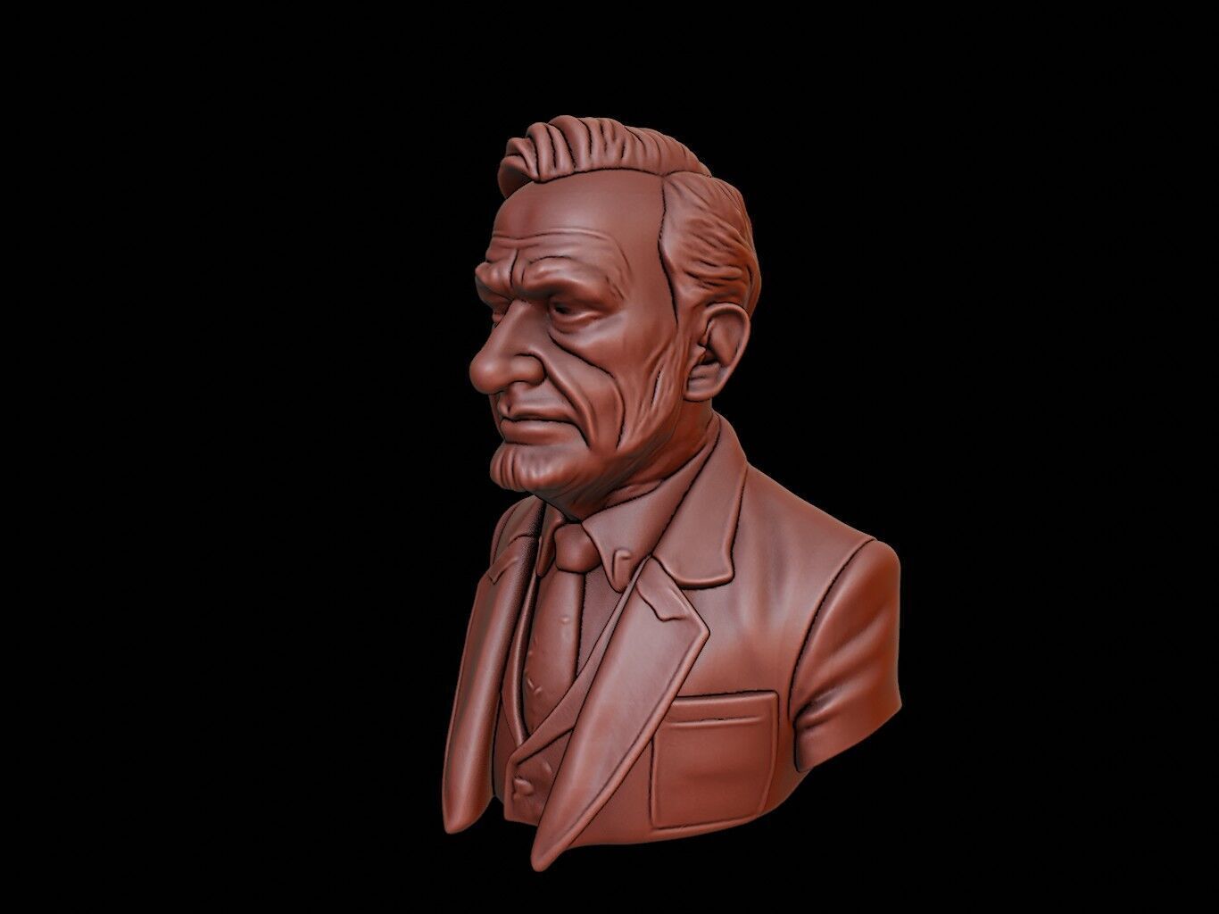 Karl Popper Bust 3D print model_1