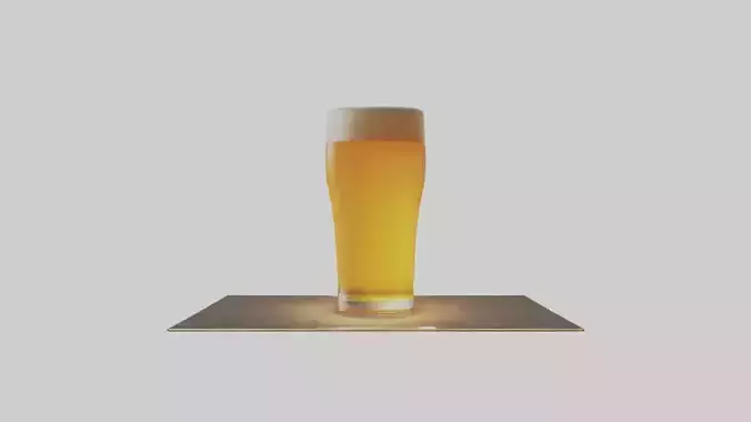 Light beer model Low-poly 3D model