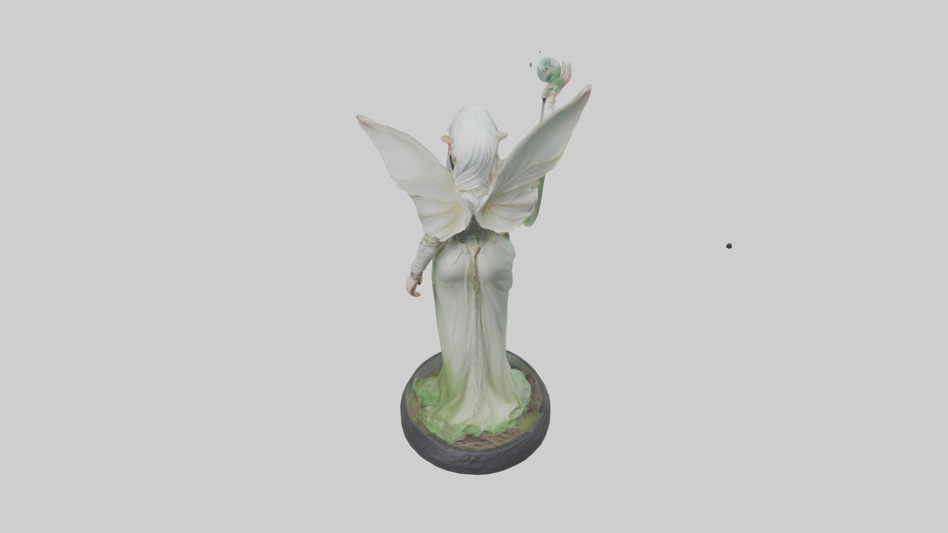 Light Elf statue model Low-poly 3D model_15