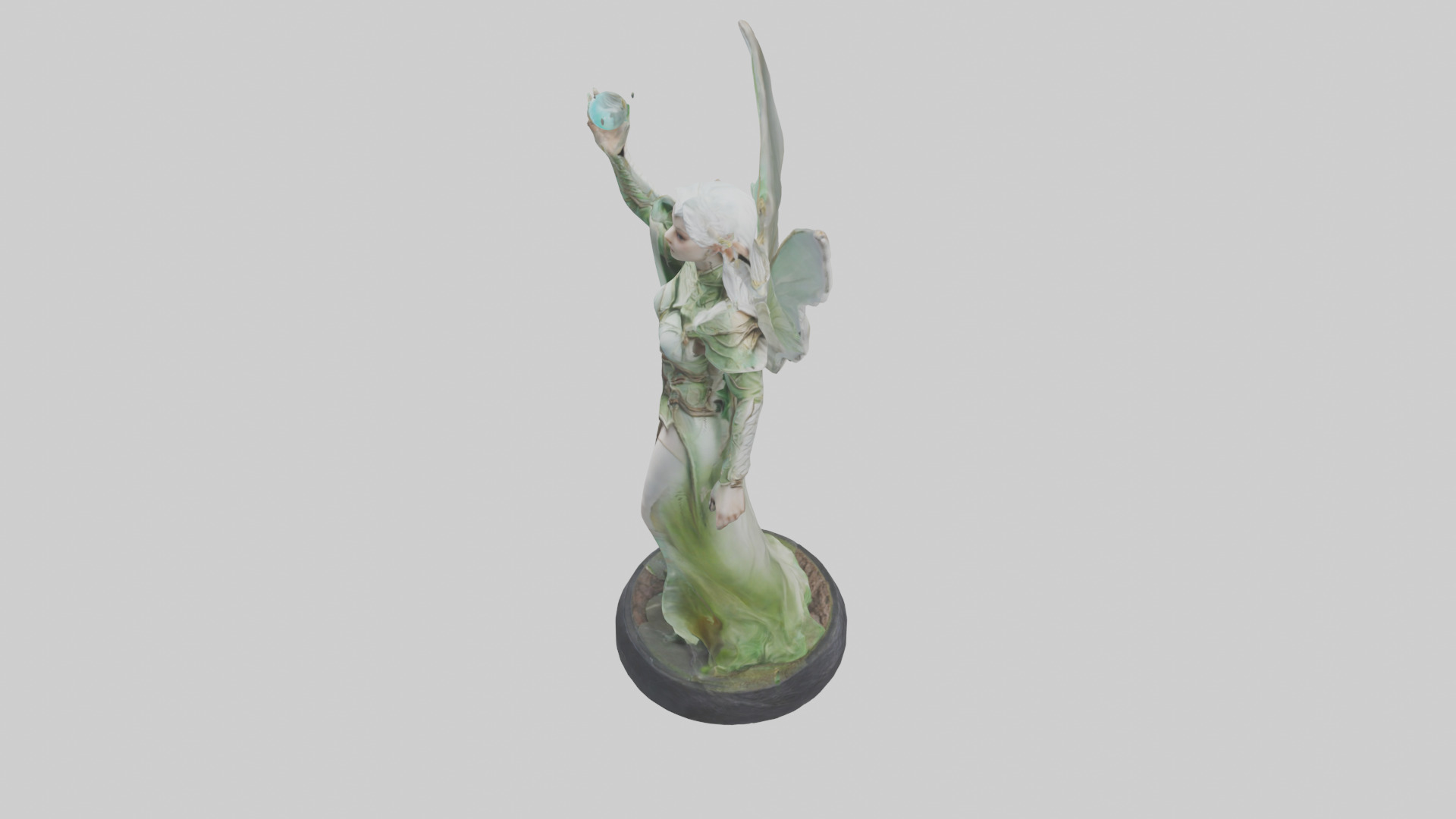 Light Elf statue model Low-poly 3D model_17