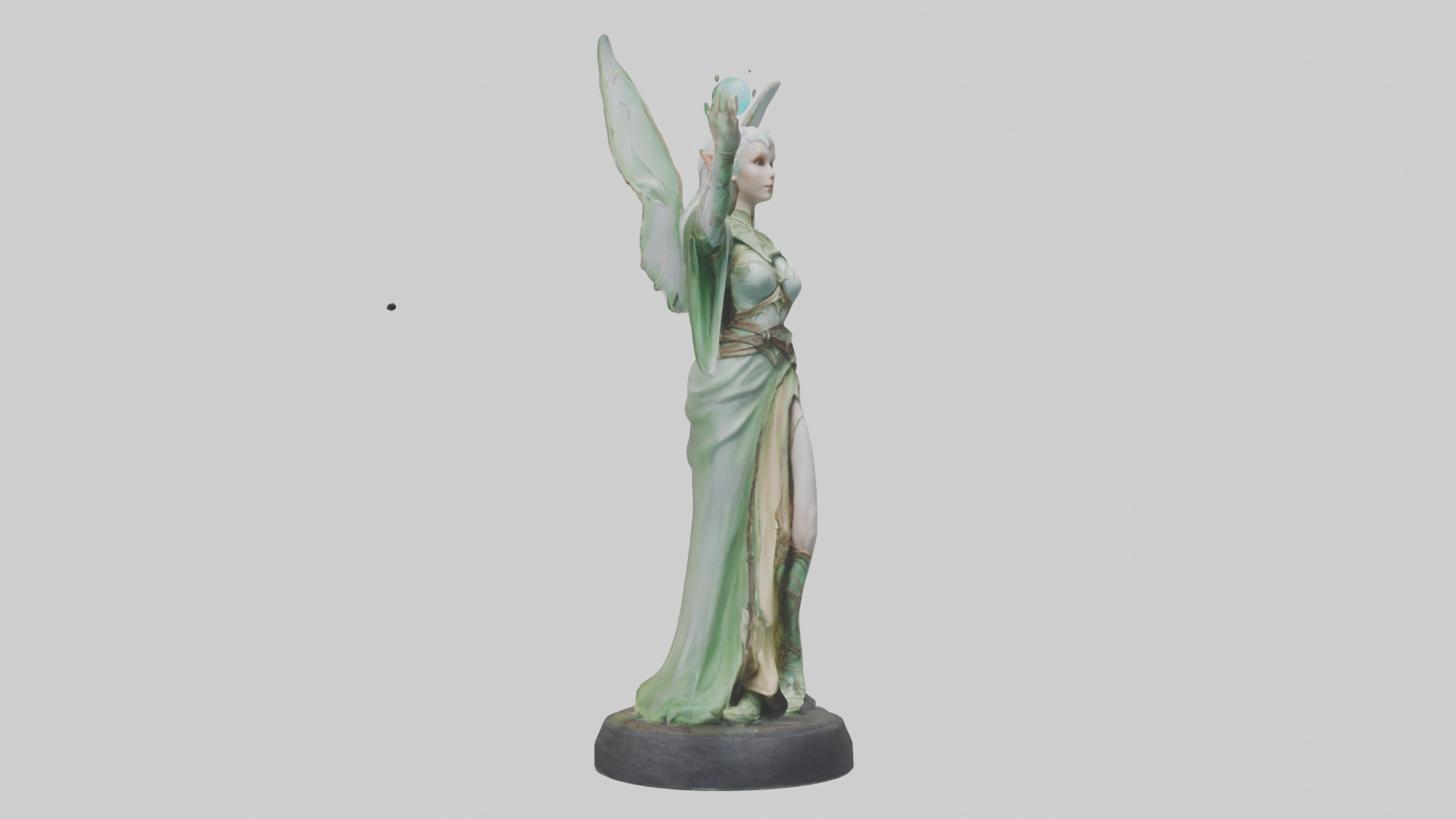 Light Elf statue model Low-poly 3D model_7