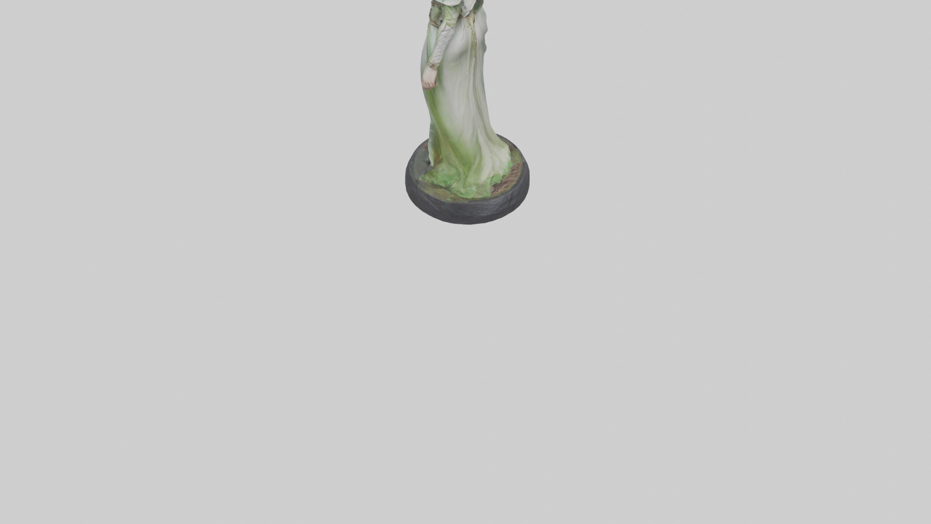 Light Elf statue model Low-poly 3D model_3
