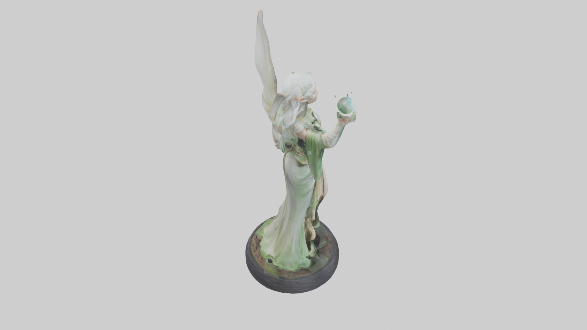 Light Elf statue model Low-poly 3D model_18