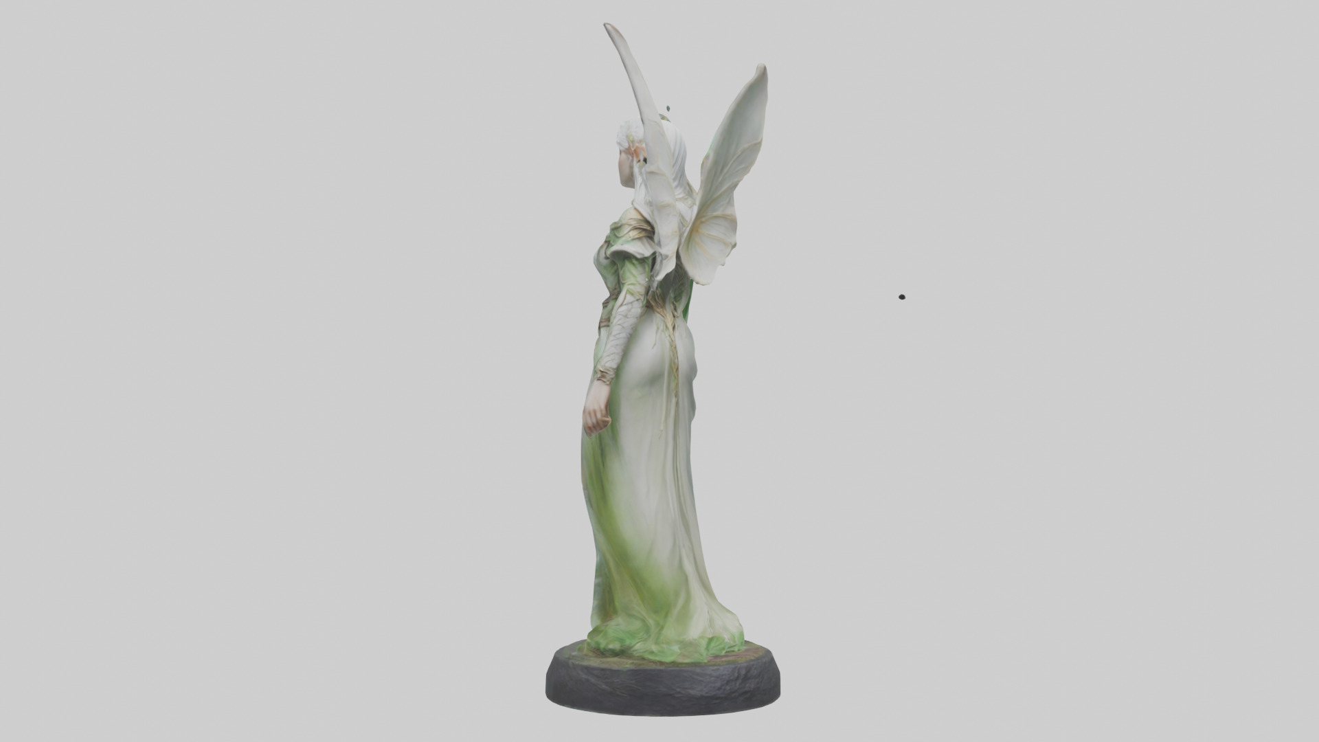 Light Elf statue model Low-poly 3D model_1