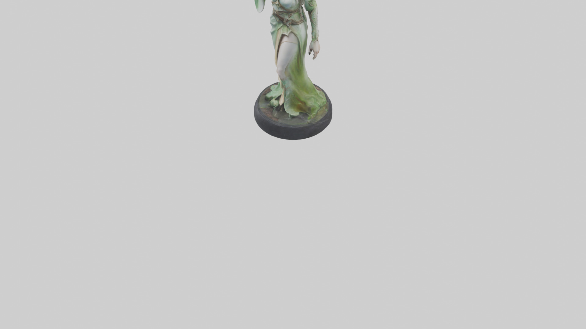 Light Elf statue model Low-poly 3D model_5