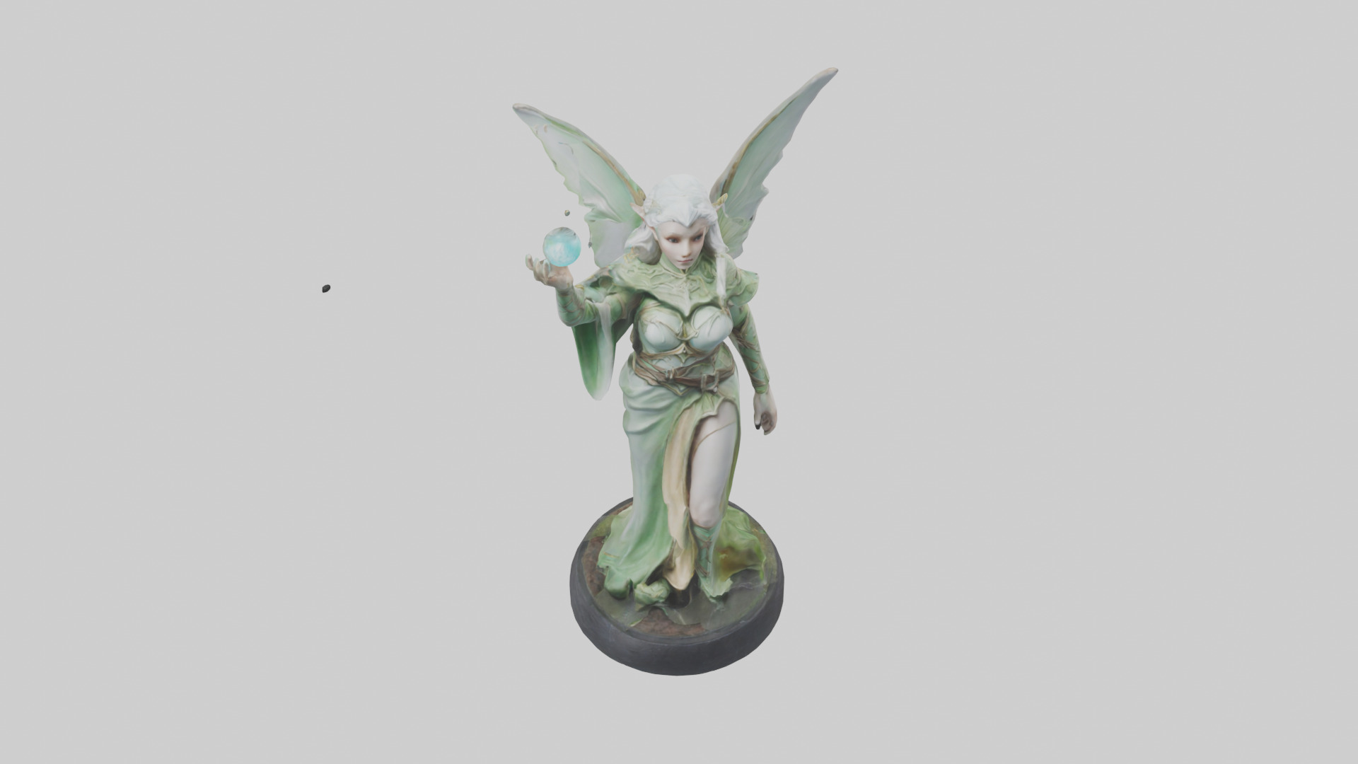 Light Elf statue model Low-poly 3D model_16