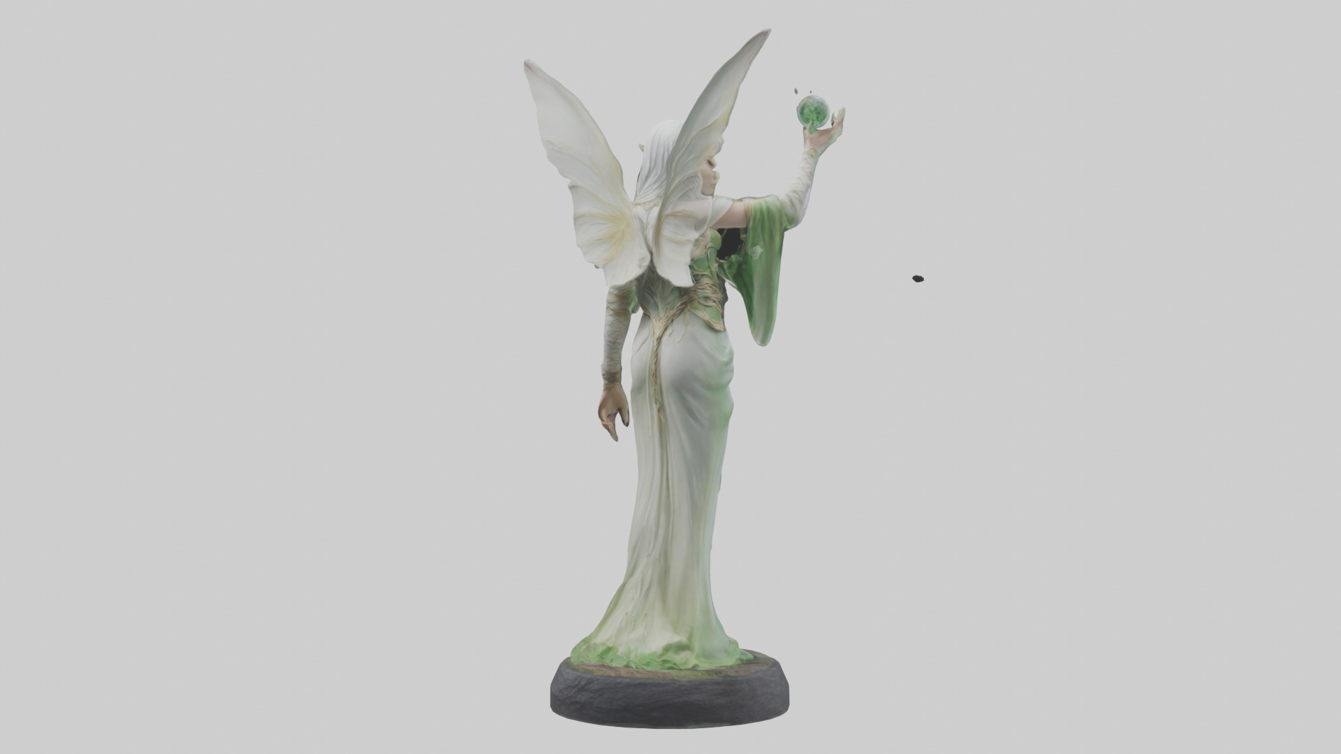 Light Elf statue model Low-poly 3D model_2