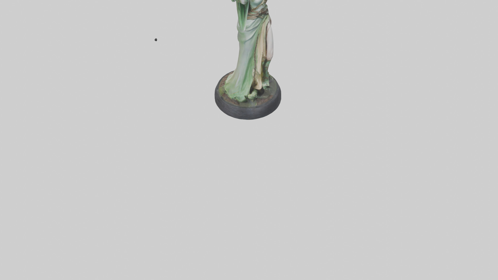 Light Elf statue model Low-poly 3D model_6