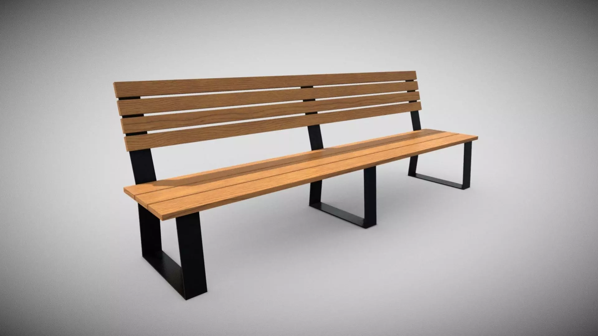 Modern Outdoor Bench Low-poly 3D model