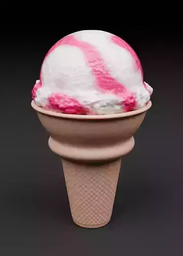 Radperi fantastyc ice cream 3D model for adversiting