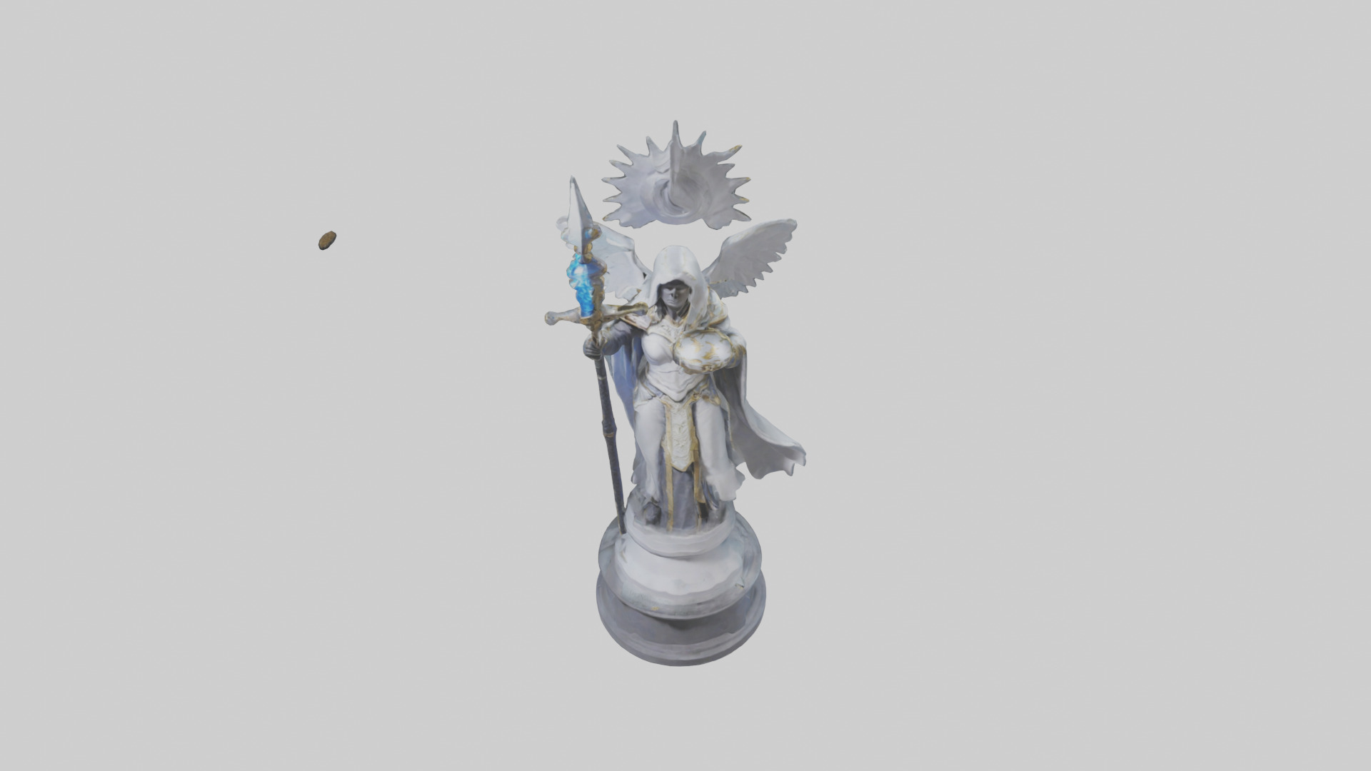 Lightbringer statue model Low-poly 3D model_16