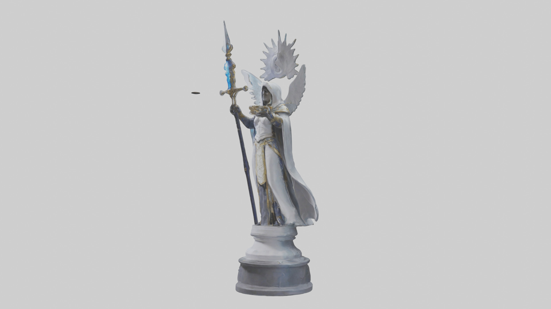 Lightbringer statue model Low-poly 3D model_8