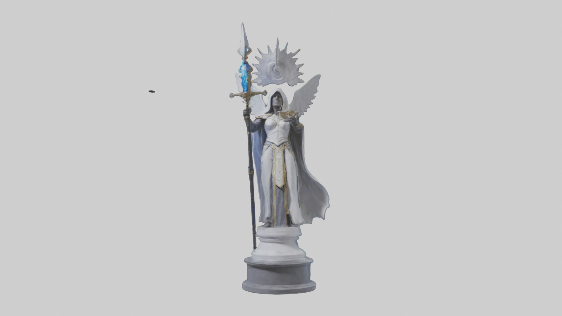 Lightbringer statue model Low-poly 3D model_9