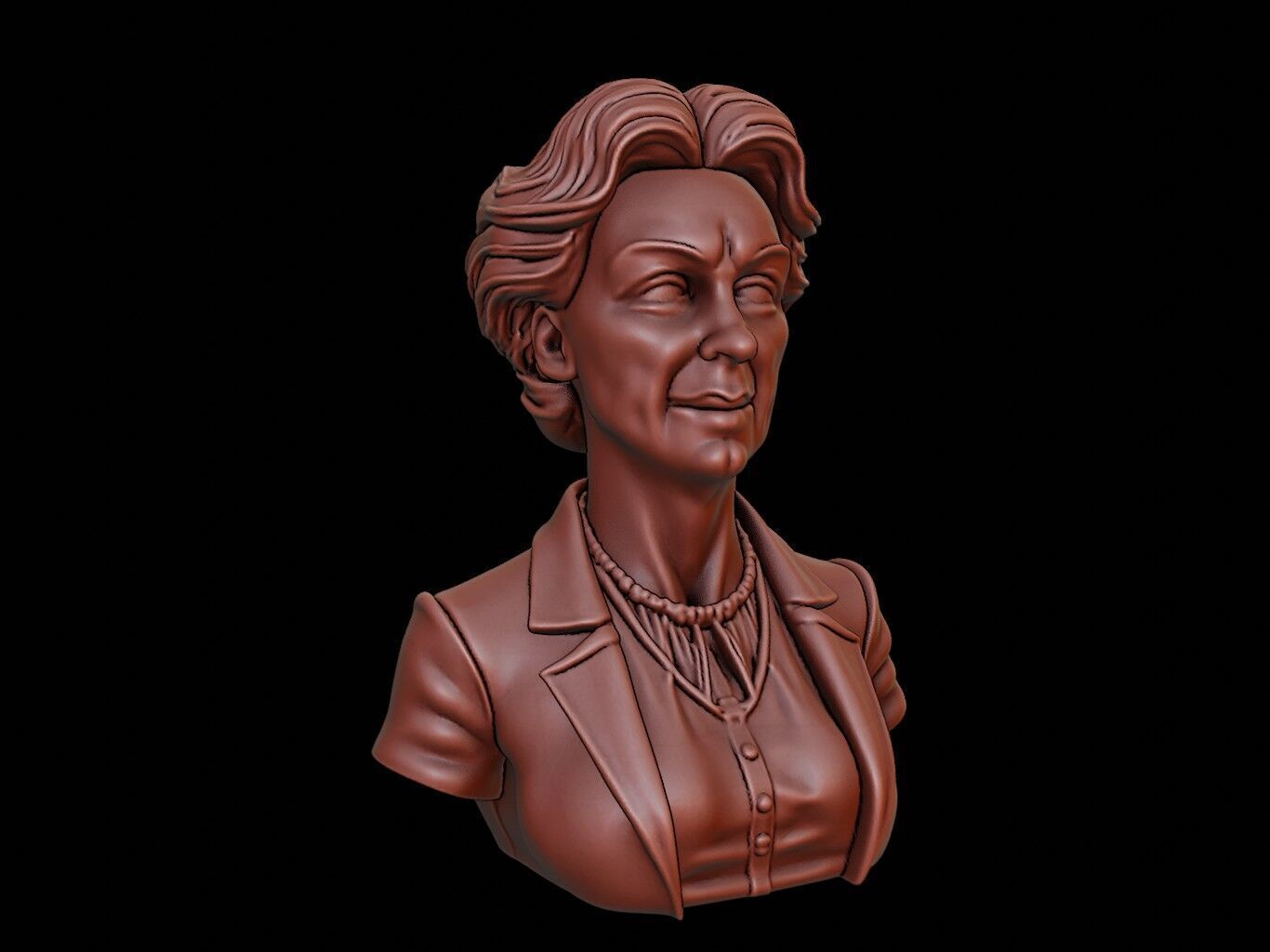 Marie Curie Bust 3D print model_2
