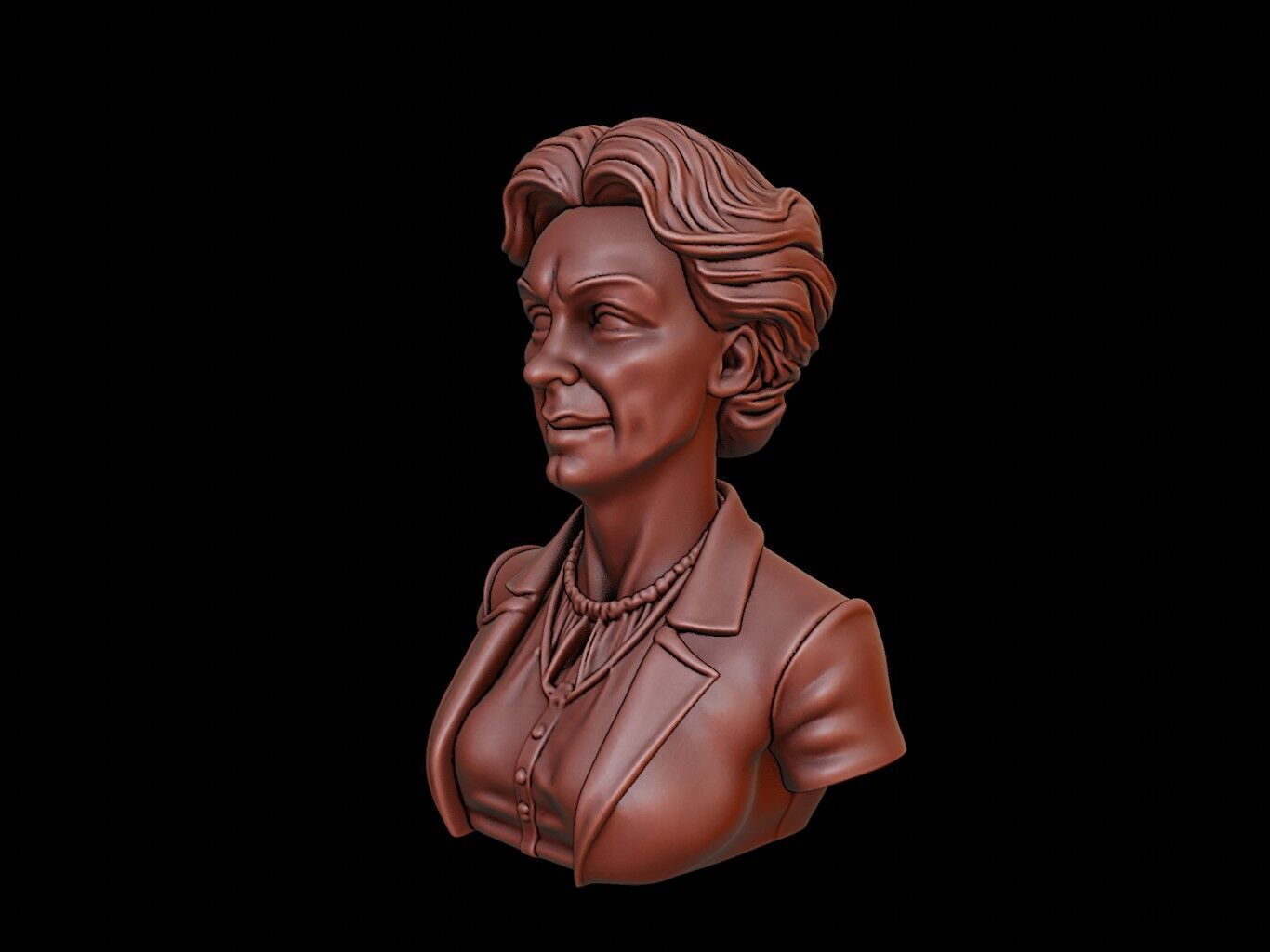 Marie Curie Bust 3D print model_1