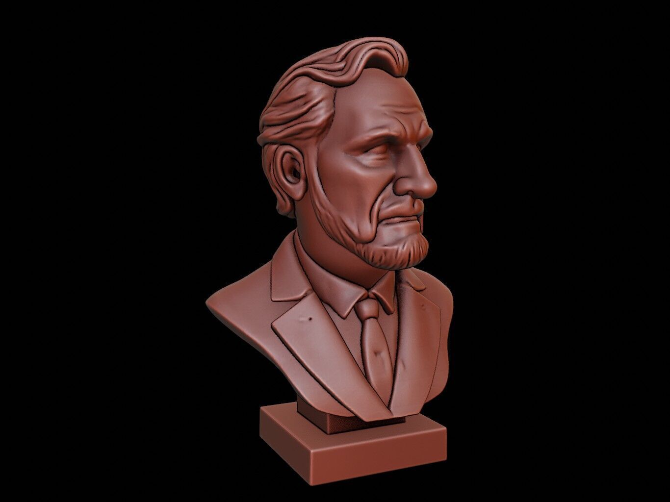 Michael Faraday Bust 3D print model_2