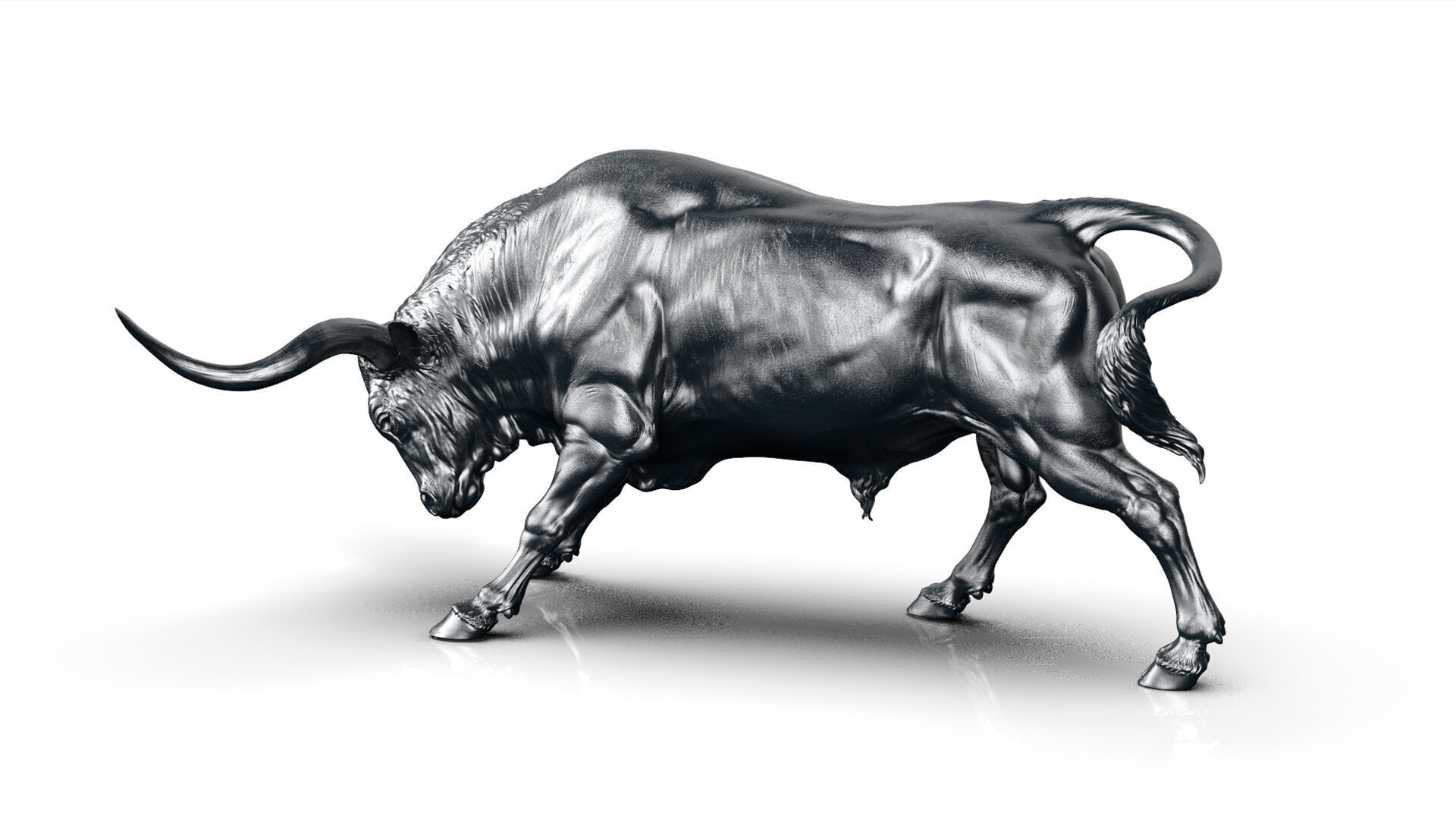 Bull - Texas Longhorn  I  3D Sculpting 3D print model_16