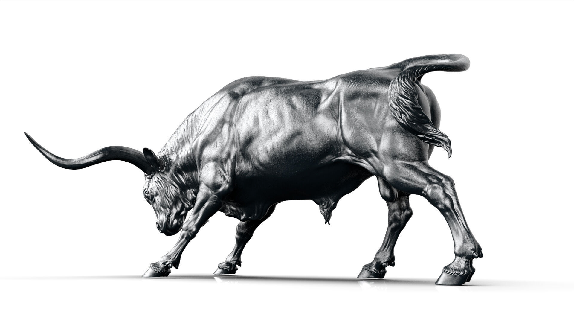 Bull - Texas Longhorn  I  3D Sculpting 3D print model_22