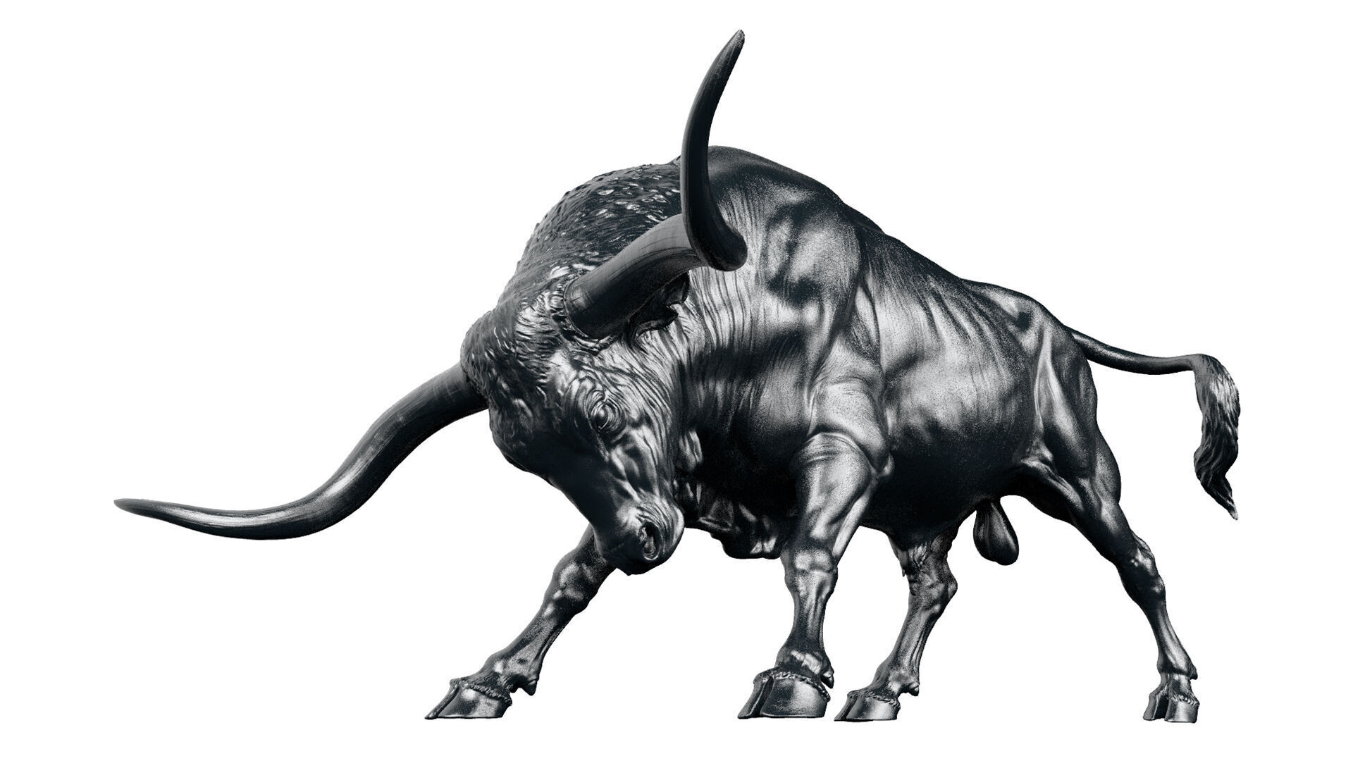 Bull - Texas Longhorn  I  3D Sculpting 3D print model_24