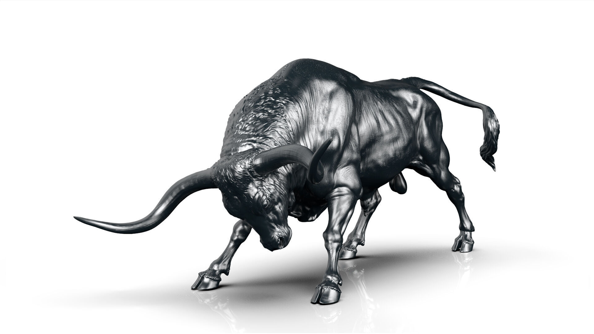 Bull - Texas Longhorn  I  3D Sculpting 3D print model_17