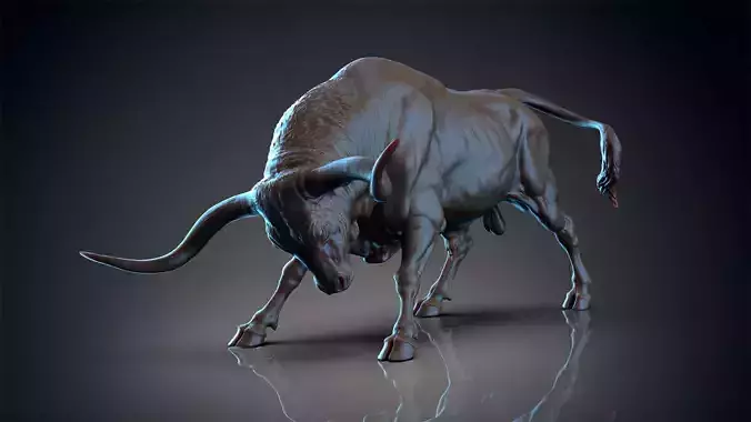 Bull - Texas Longhorn  I  3D Sculpting 3D print model Bull - Texas Longhorn  I  3D Sculpting 3D print model