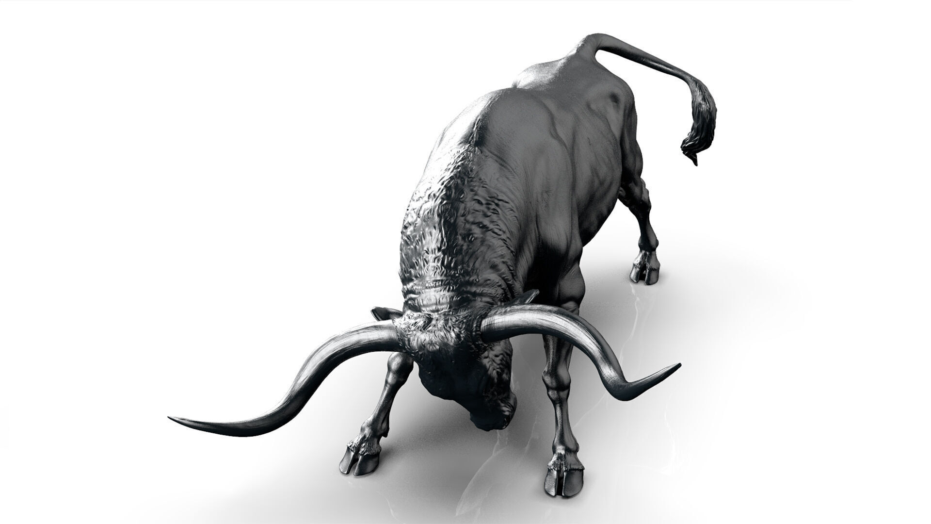 Bull - Texas Longhorn  I  3D Sculpting 3D print model_18