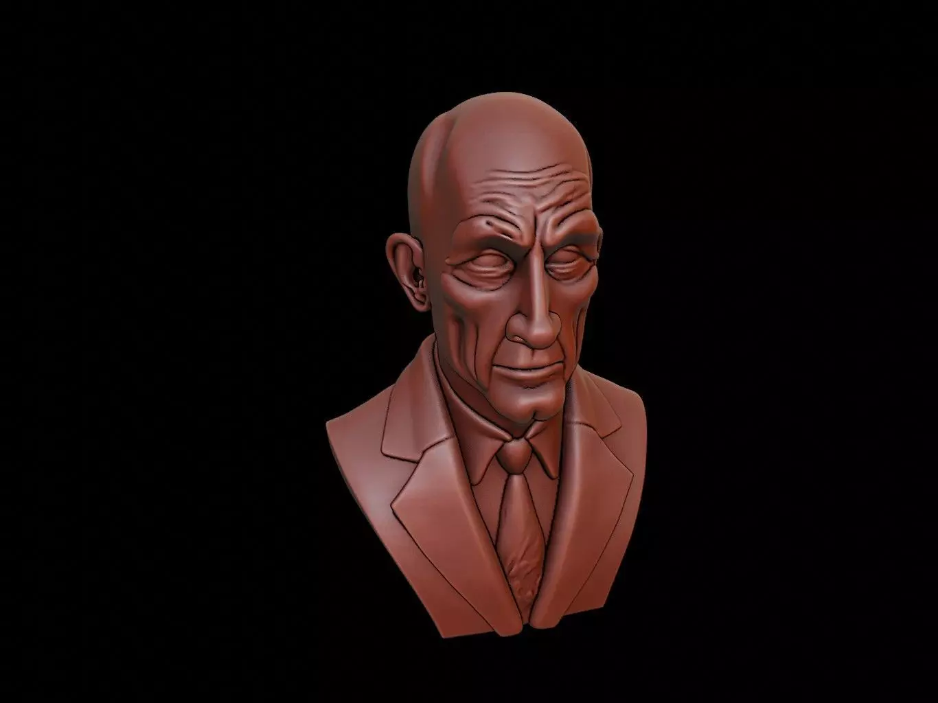 Michel Foucault Bust 3D print model_0