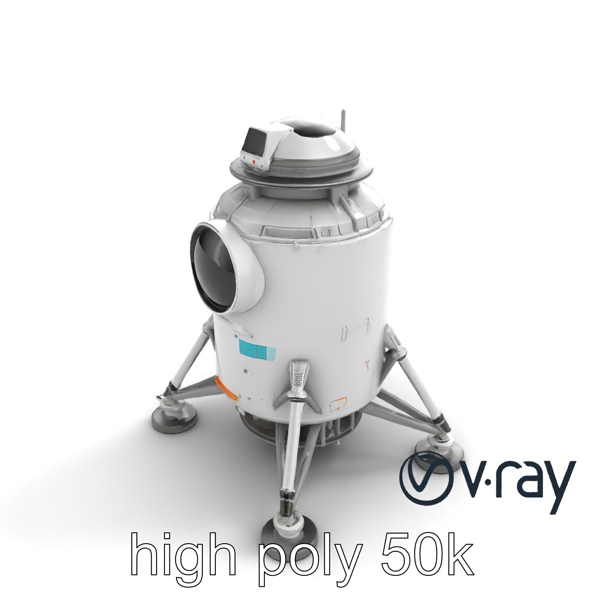 Apollo 11 Lunar Module 3D model pack Low-poly 3D model_13