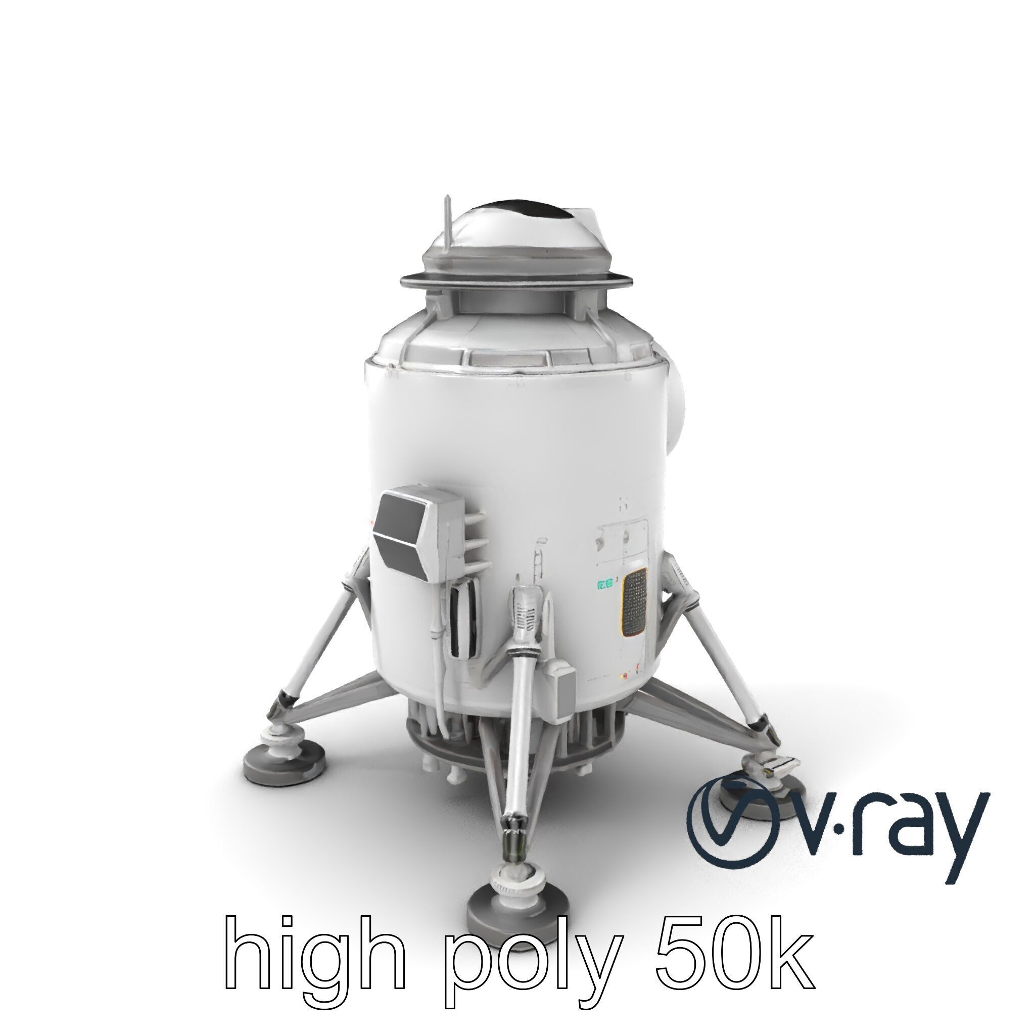 Apollo 11 Lunar Module 3D model pack Low-poly 3D model_6