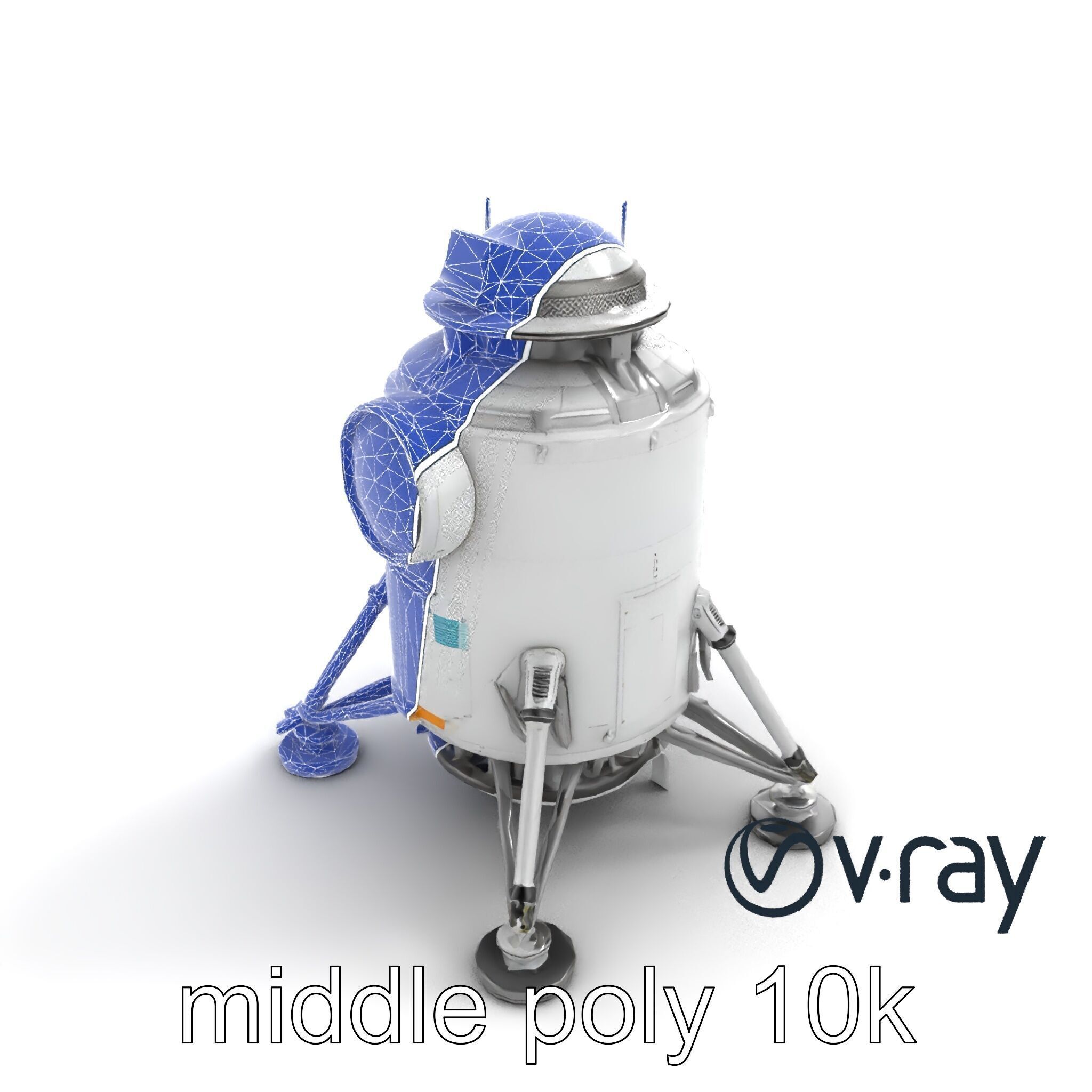 Apollo 11 Lunar Module 3D model pack Low-poly 3D model_17