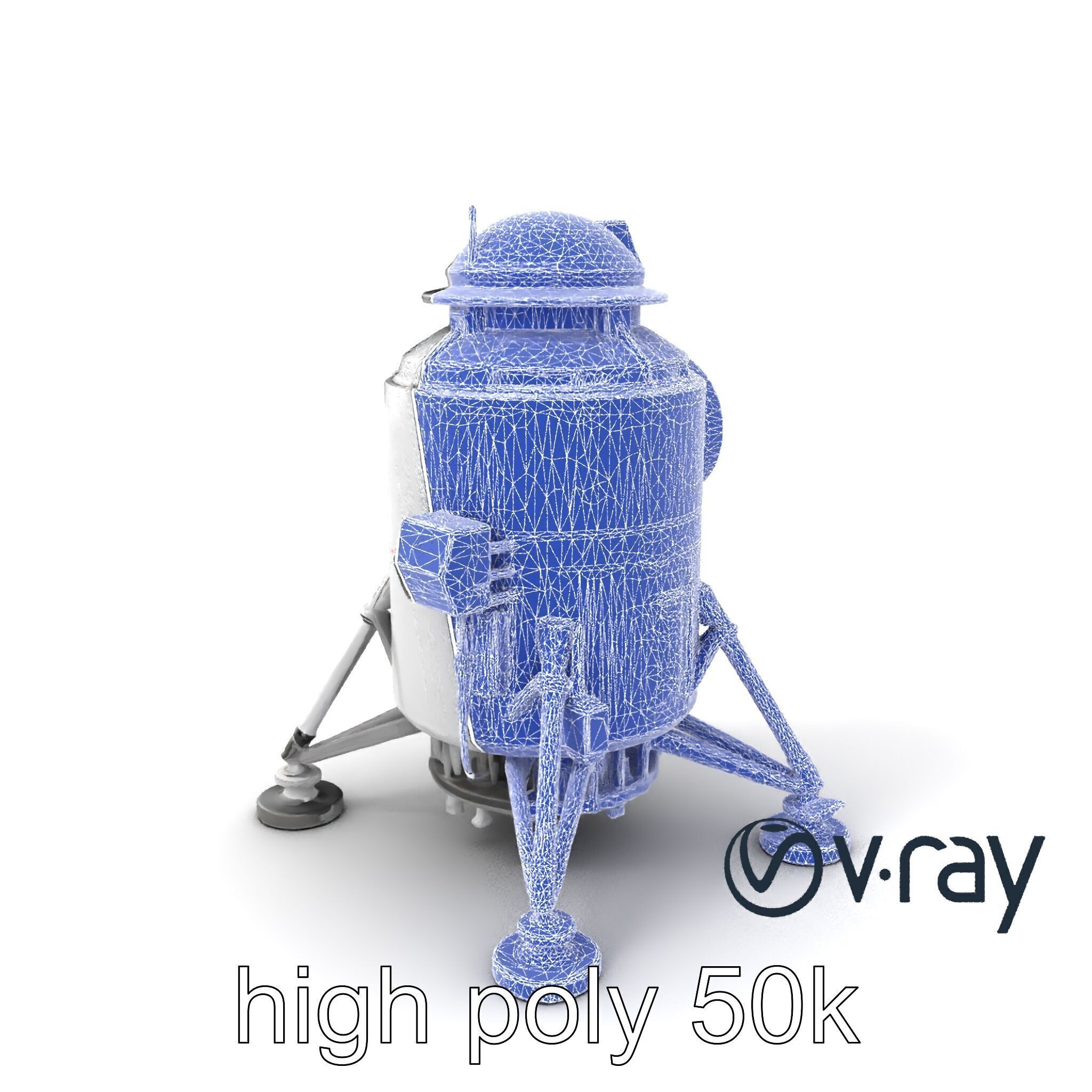 Apollo 11 Lunar Module 3D model pack Low-poly 3D model_9
