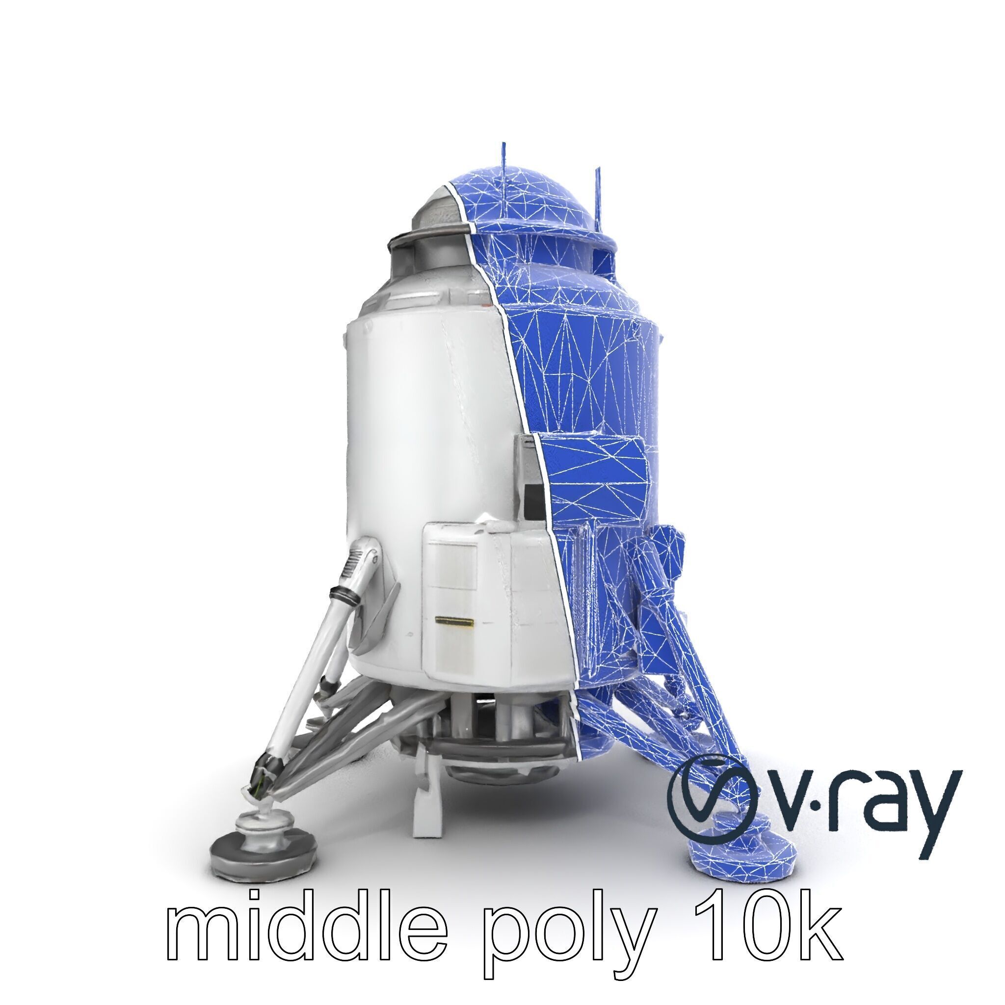 Apollo 11 Lunar Module 3D model pack Low-poly 3D model_26