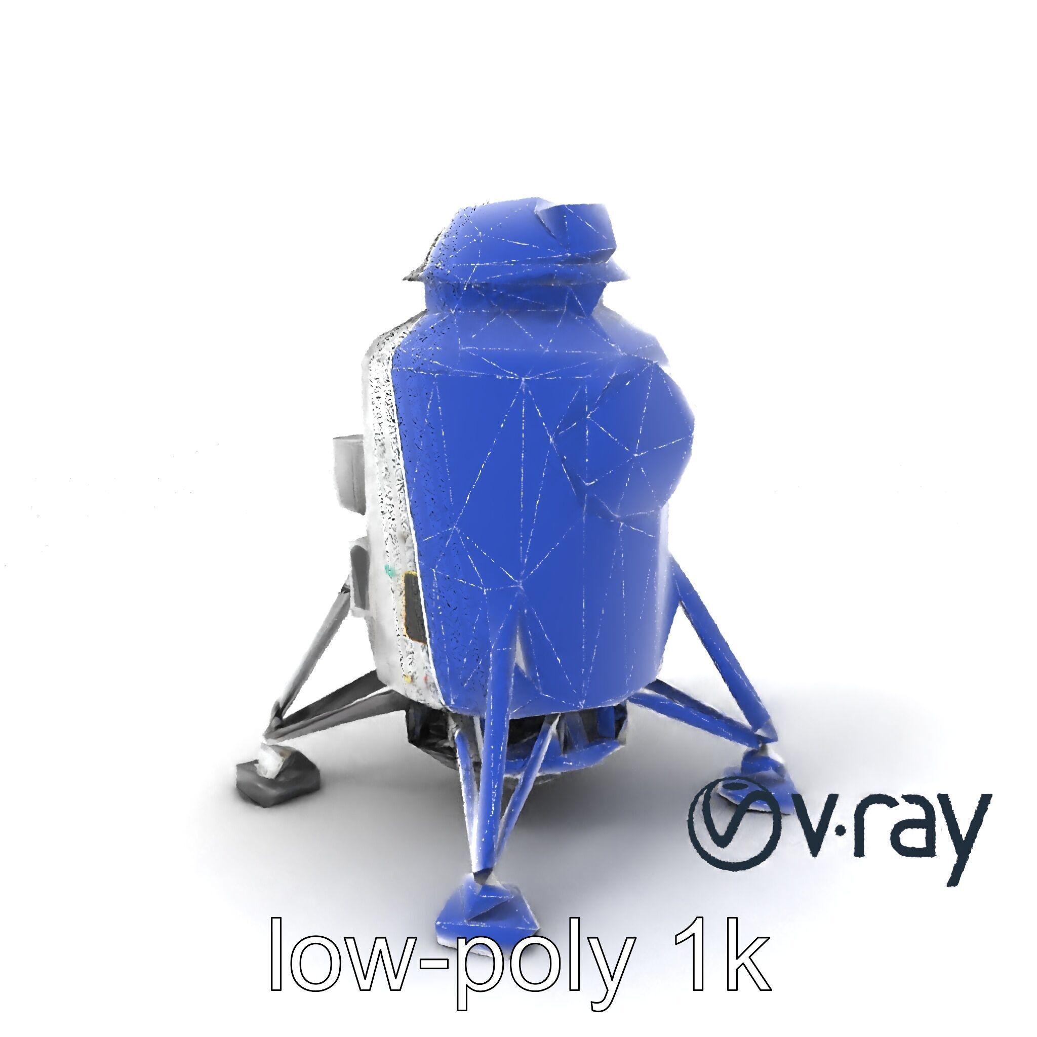 Apollo 11 Lunar Module 3D model pack Low-poly 3D model_5