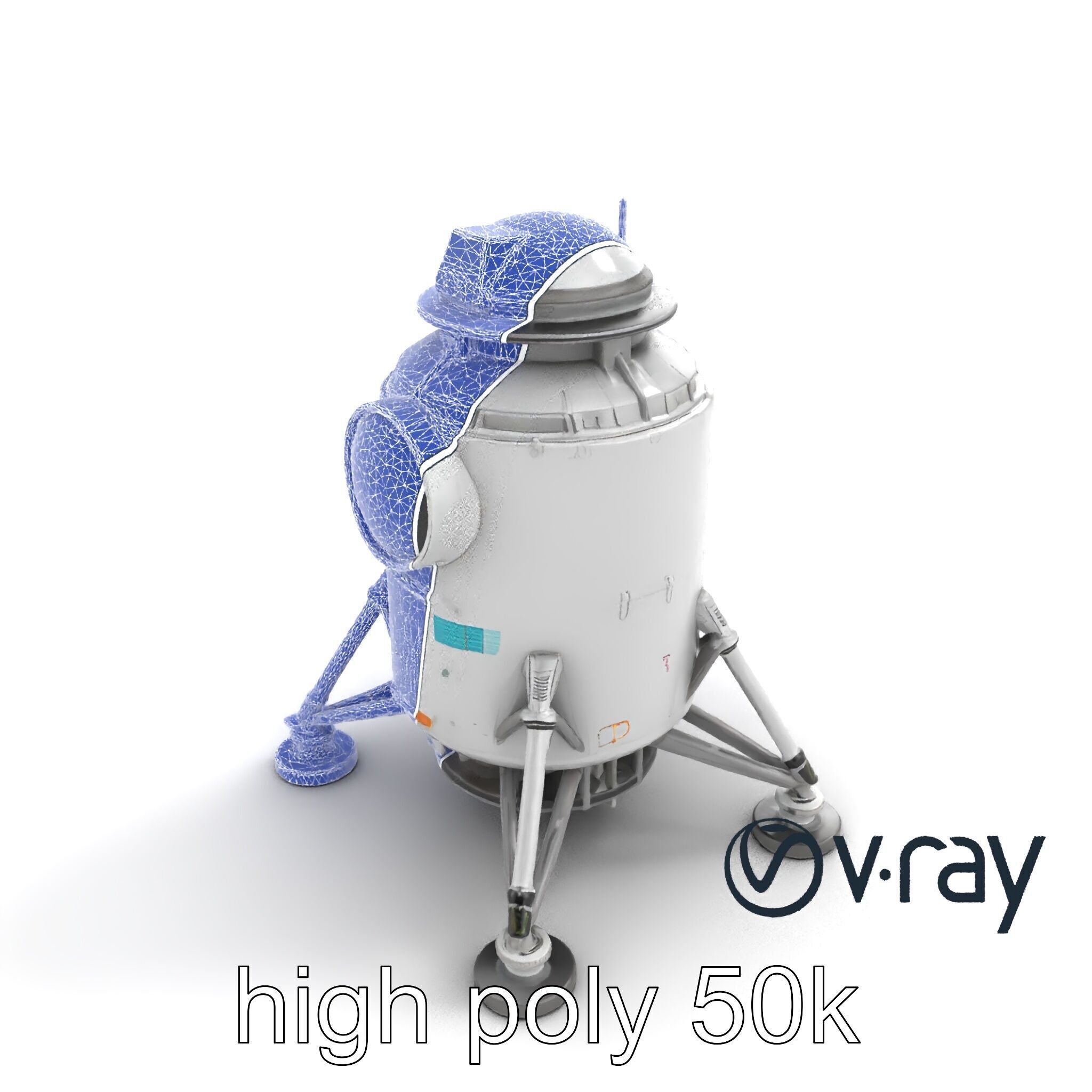 Apollo 11 Lunar Module 3D model pack Low-poly 3D model_24