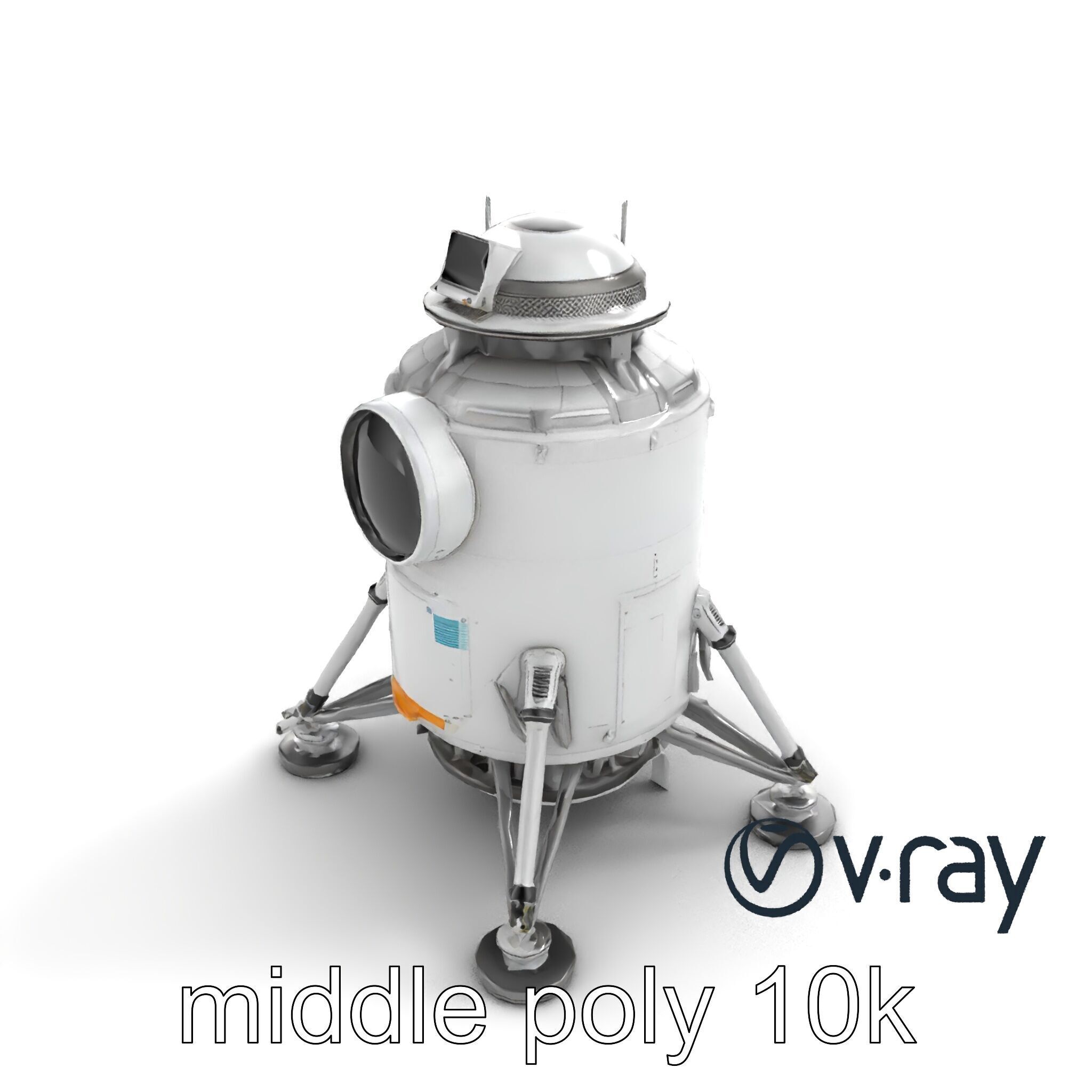 Apollo 11 Lunar Module 3D model pack Low-poly 3D model_4