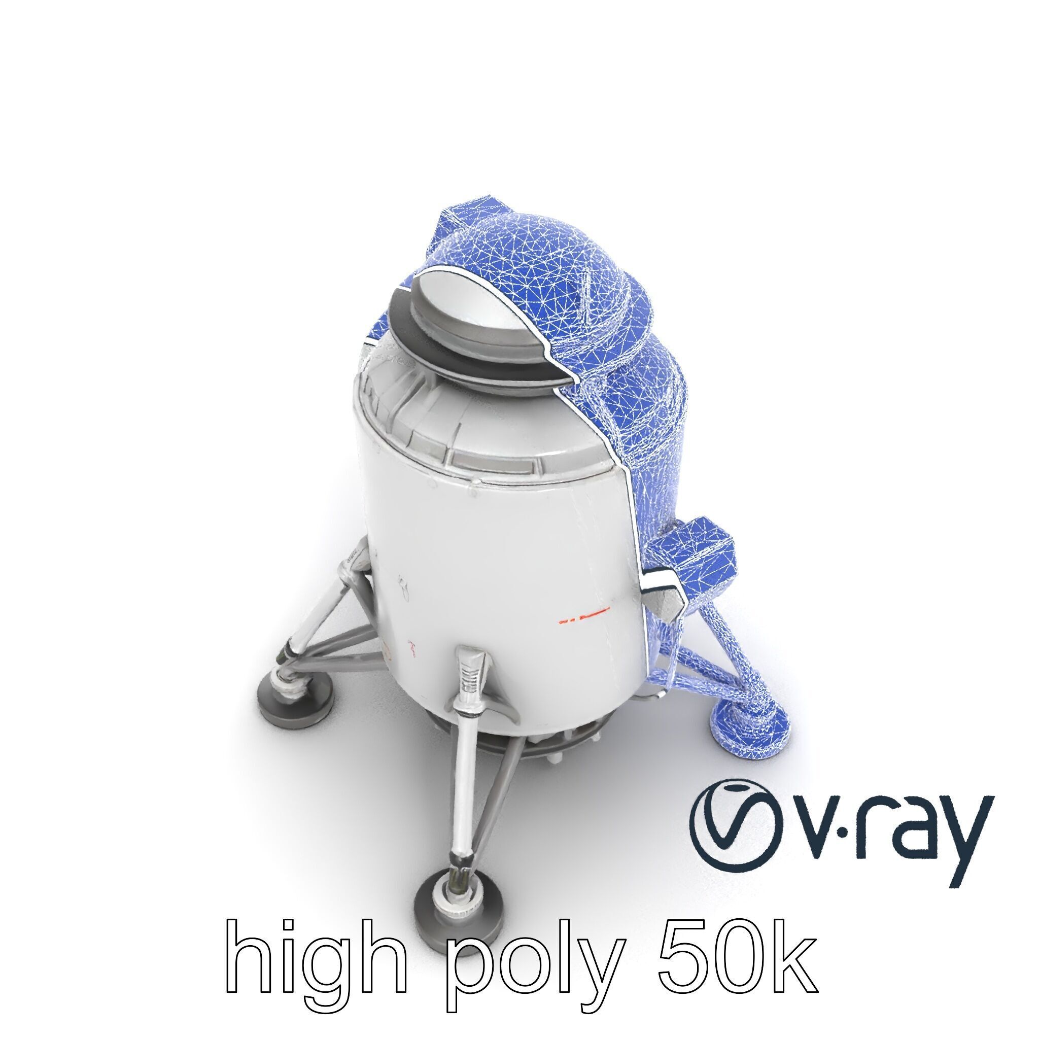 Apollo 11 Lunar Module 3D model pack Low-poly 3D model_20