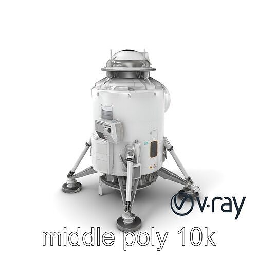 Apollo 11 Lunar Module 3D model pack Low-poly 3D model