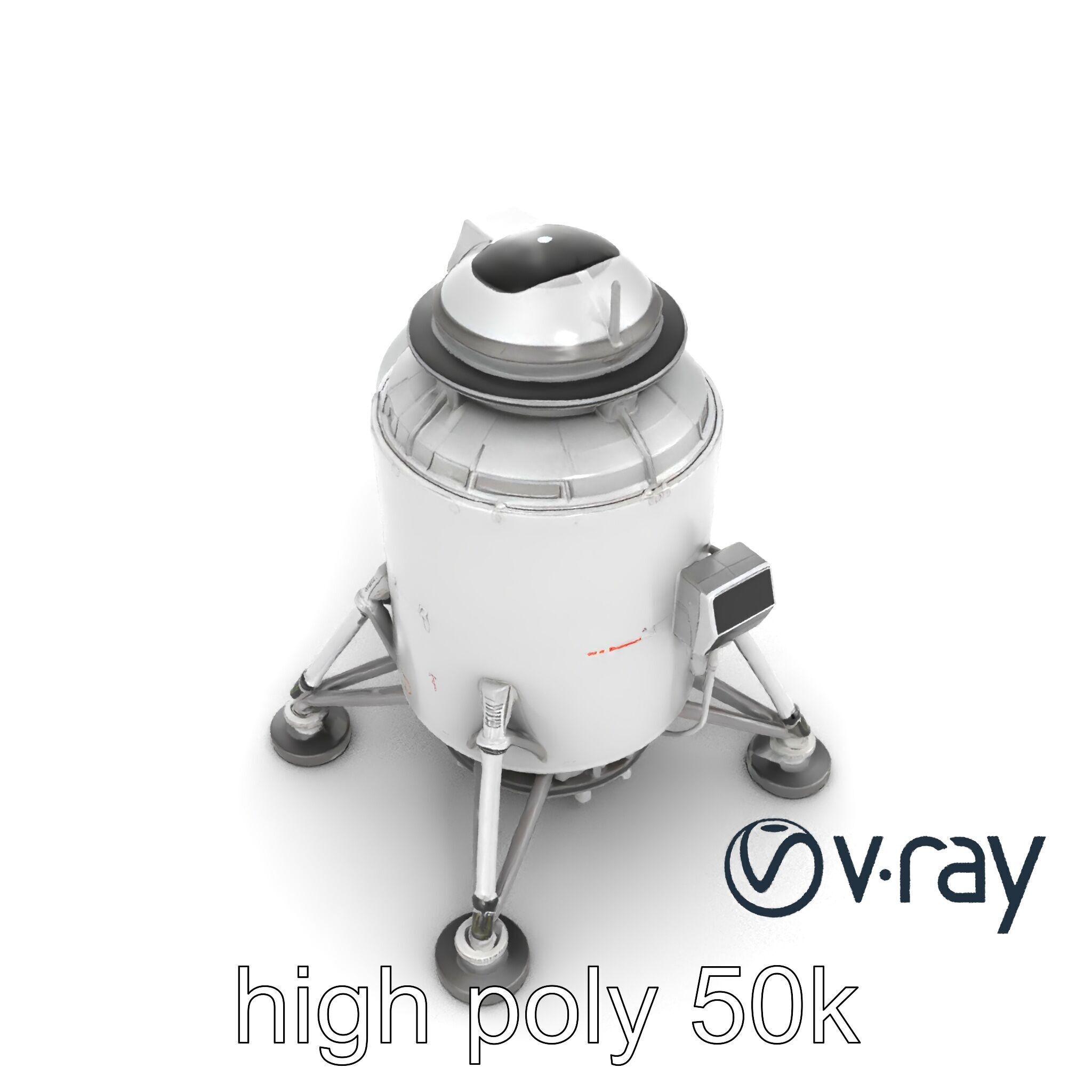 Apollo 11 Lunar Module 3D model pack Low-poly 3D model_12