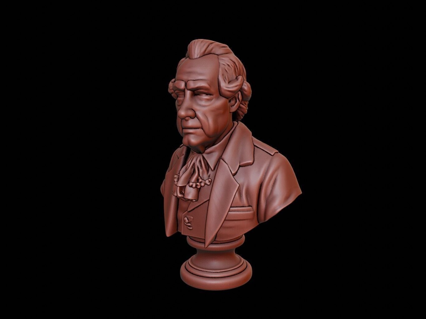 Montesquieu Bust 3D print model_1