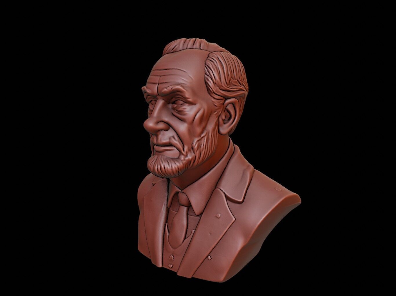 Niels Bohr Bust 3D print model_1