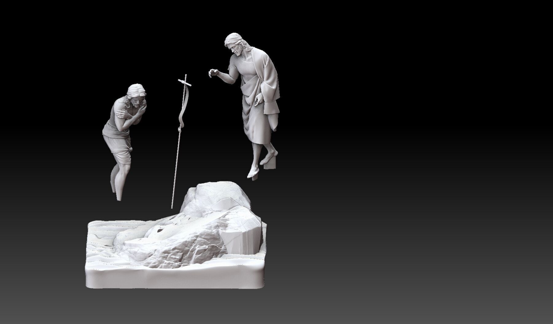 John the Baptist sculpture 3D print model_10