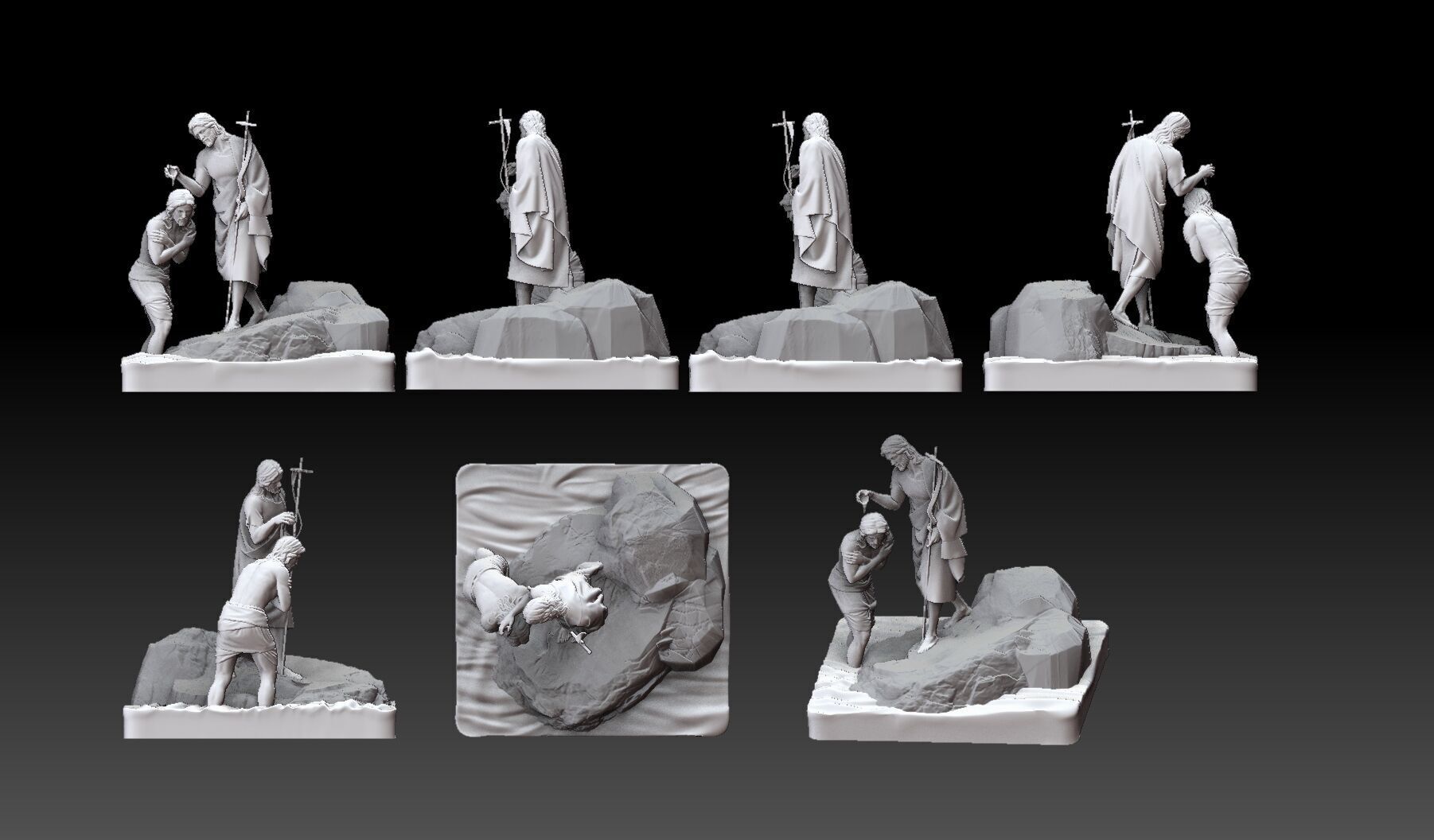John the Baptist sculpture 3D print model_7
