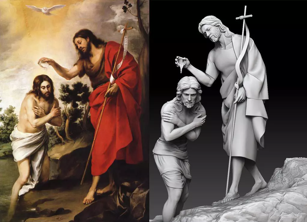 John the Baptist sculpture 3D print model_0