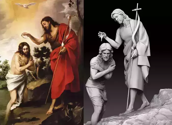  John the Baptist sculpture  3D print model