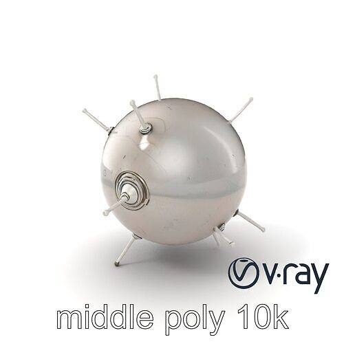 Sputnik-1 Satellite 3D Model Pack Low-poly 3D model
