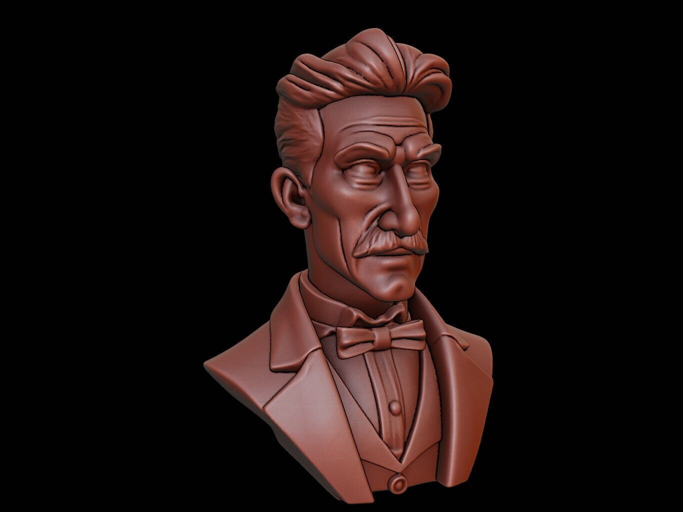 Nikola Tesla Bust 3D print model_2