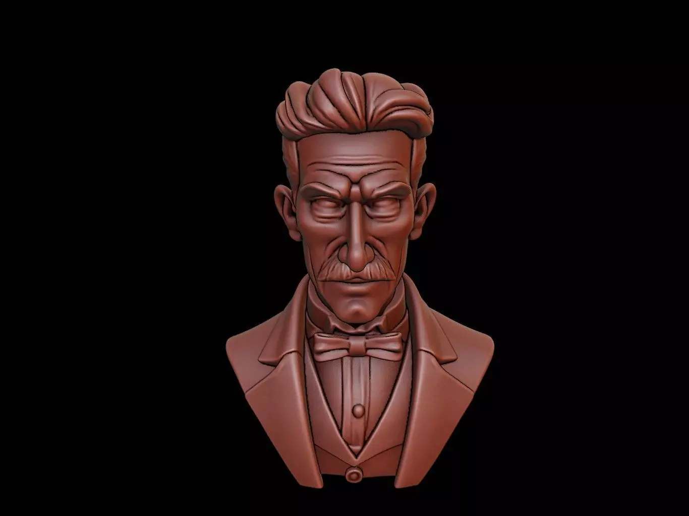 Nikola Tesla Bust 3D print model_0
