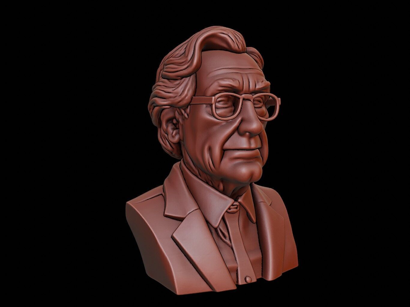 Noam Chomsky Bust 3D print model_2